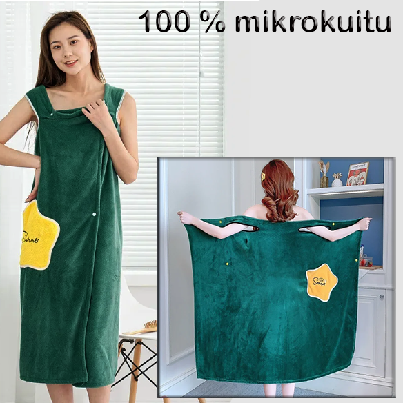 Summer™ Pehmeä ja nopeasti kuivaava pyyhe, jota on mukava käyttää kuin aamutakkia