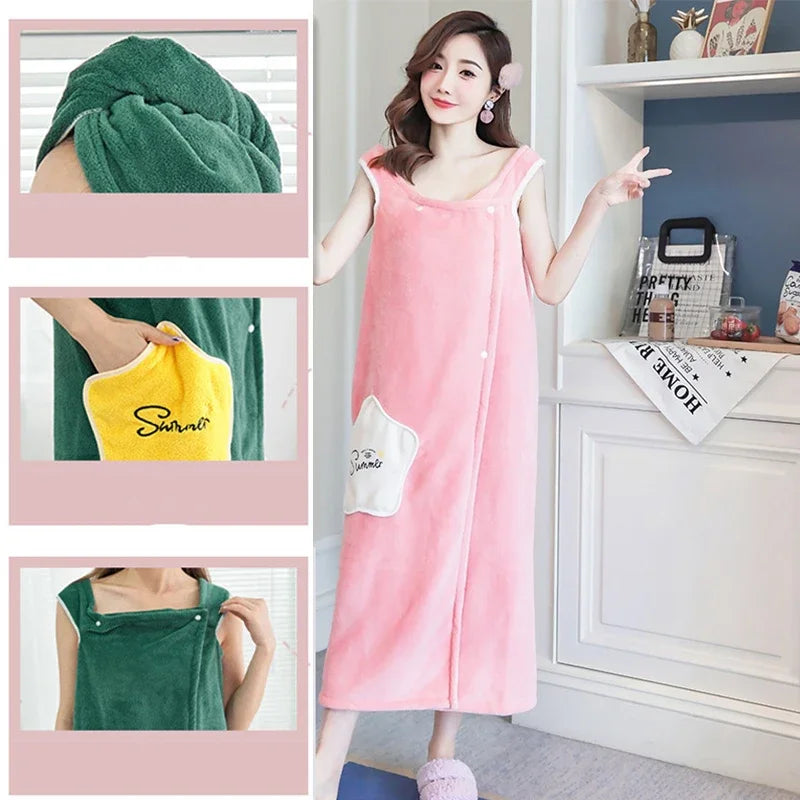 Summer™ Pehmeä ja nopeasti kuivaava pyyhe, jota on mukava käyttää kuin aamutakkia