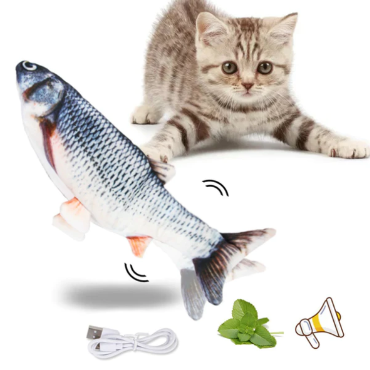 PetLove™ Sähköisesti sätkivä kala + catnip