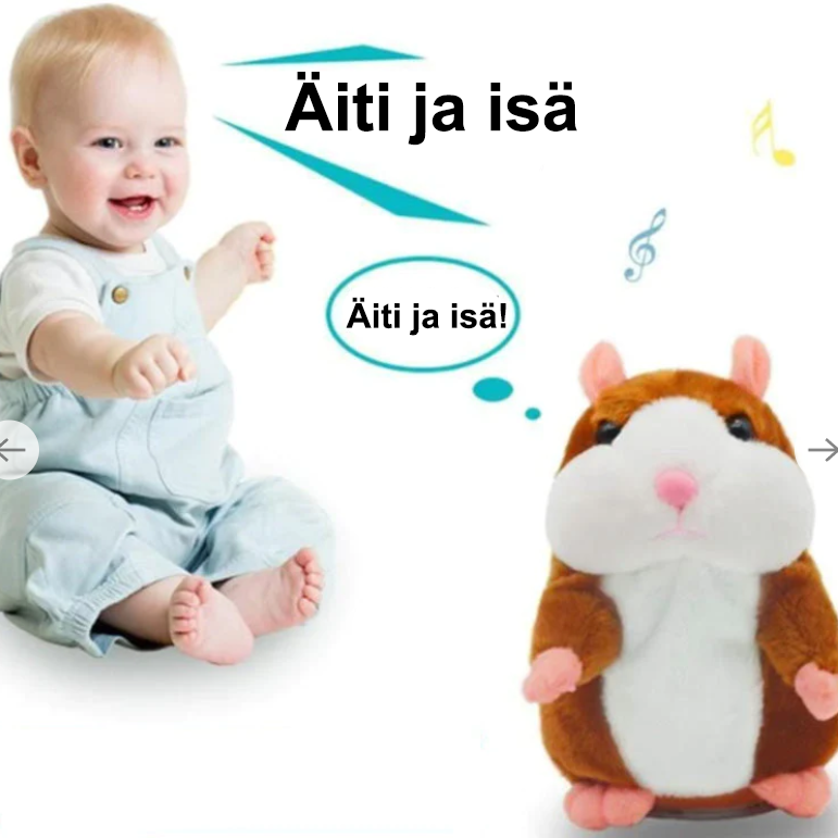 ToyFun™ Puhuva hamsteri, joka toistaa sanoja ja ääniä