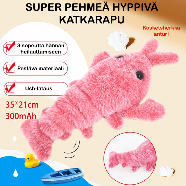 PetFUN™ ankanpoikanen, joka vilkuttaa ja räksyttää kosketuksesta + catnip (kissanminttu) lahjaksi.