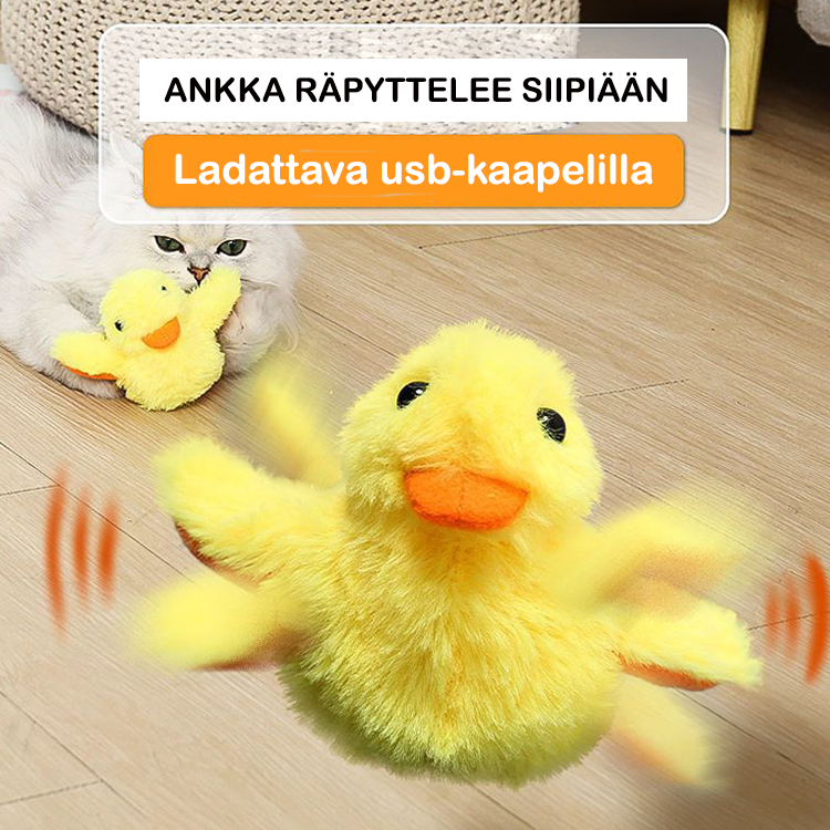 PetFUN™ ankanpoikanen, joka vilkuttaa ja räksyttää kosketuksesta + catnip (kissanminttu) lahjaksi.