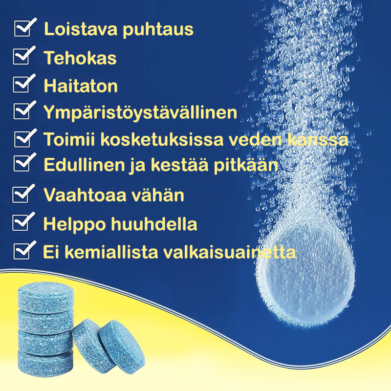 EasyClean™ Tabletit auton lasinpesuaineeksi, lasien ja kotin puhdistamiseen 10/20/40/100